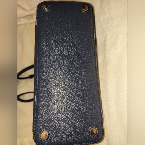 Kate Spade Margaux Medium Satchel Bag Blue Lemon Zest Satchel Purse EUC - Picture 2 of 10